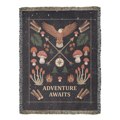 Adventure Awaits - Woven Blanket